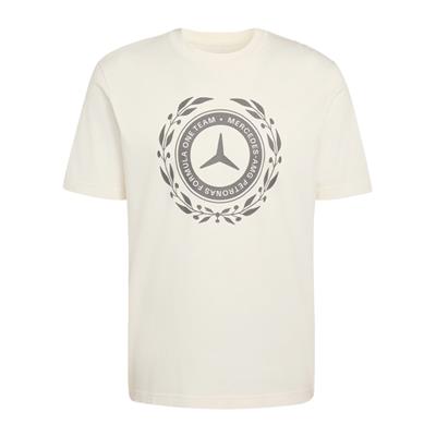 MERCEDES MENS SILVER TEE WHITE